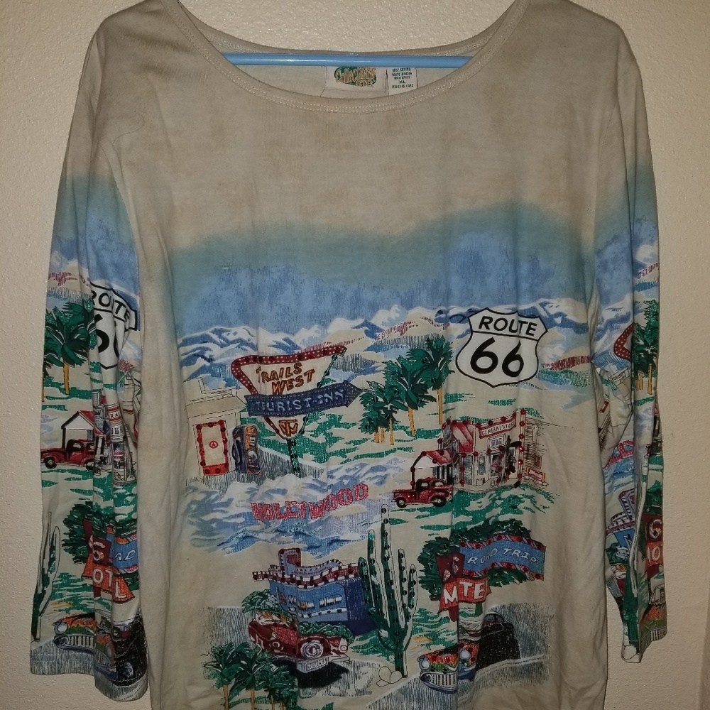 Vintage route 66 long sleeve shirt